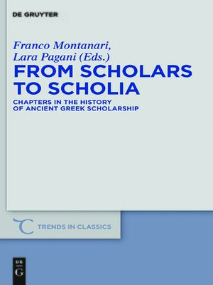 cover image of From Scholars to Scholia